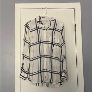 Blue and white flannel